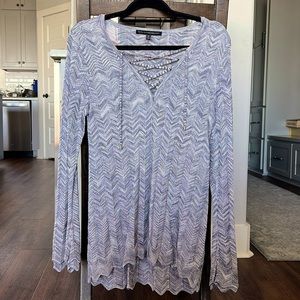 White House Black Market Silver & Gray Sweater